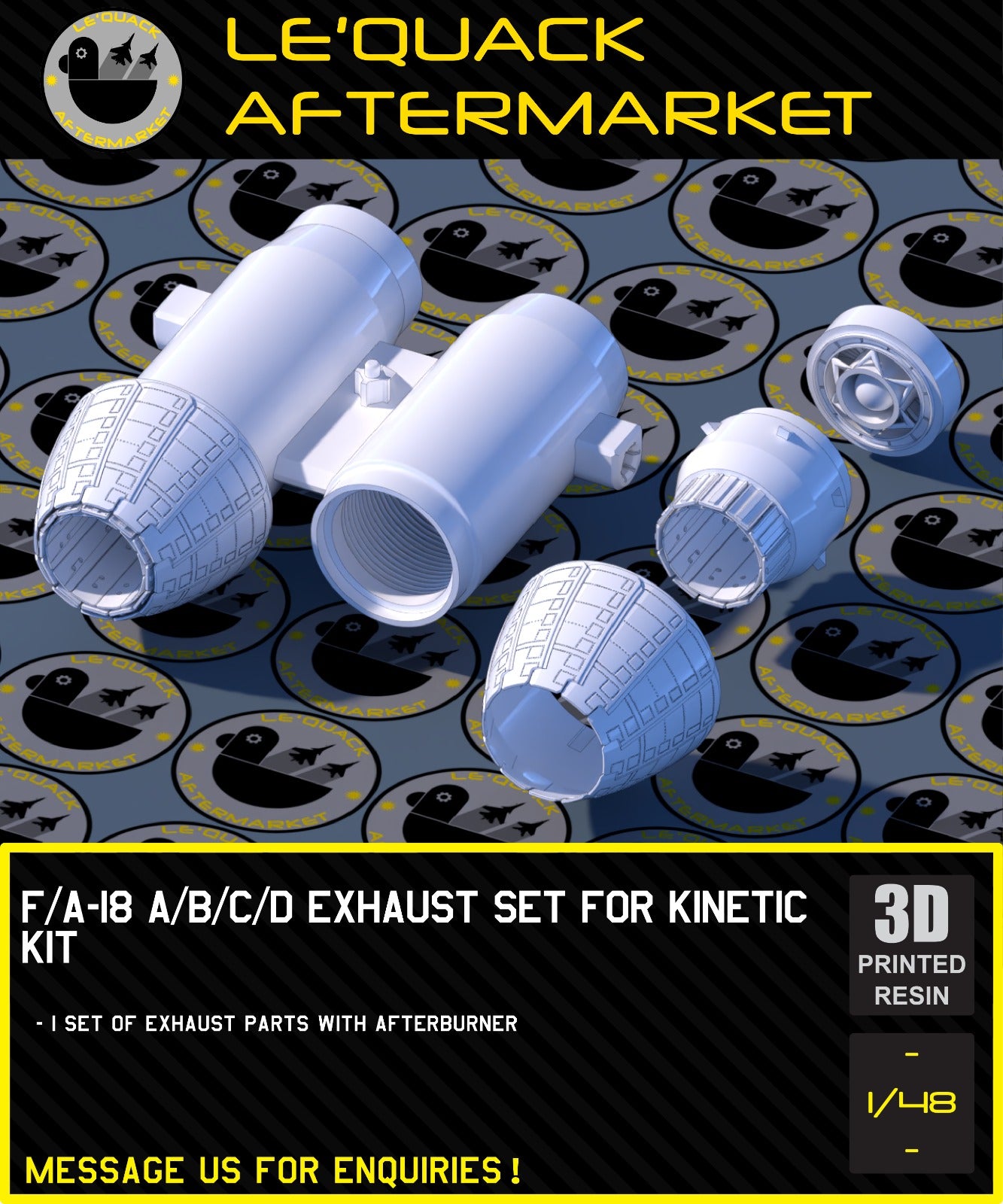 F-18 A/B/C/D EXHAUST SET (CLOSED) For Kinetic Kit Scale Model