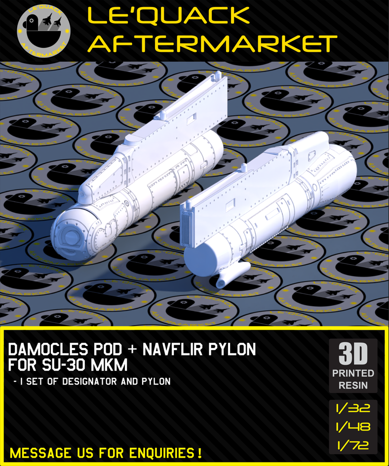 DAMOCLES POD + NAVFLIR PYLON FOR SU-30MKM Scale Model