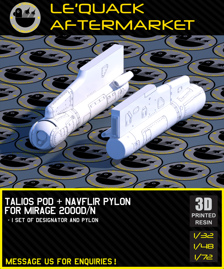 TALIOS POD + NAVFLIR PYLON FOR MIRAGE 2000D/N Scale Model