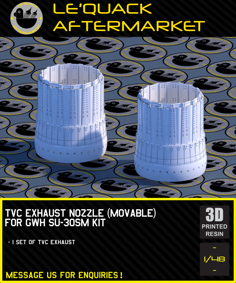TVC EXHAUST NOZZLE (MOVABLE) FOR GWH SU-30SM KIT Scale Model