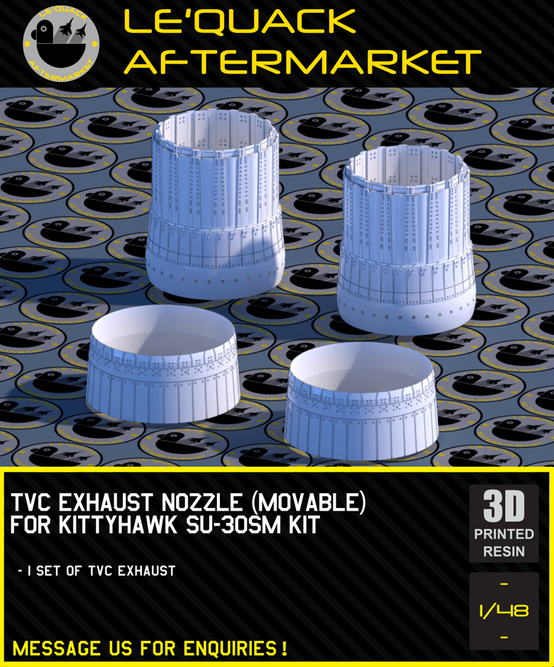 TVC EXHAUST NOZZLE (MOVABLE) FOR KITTYHAWK SU-30SM KIT Scale Model