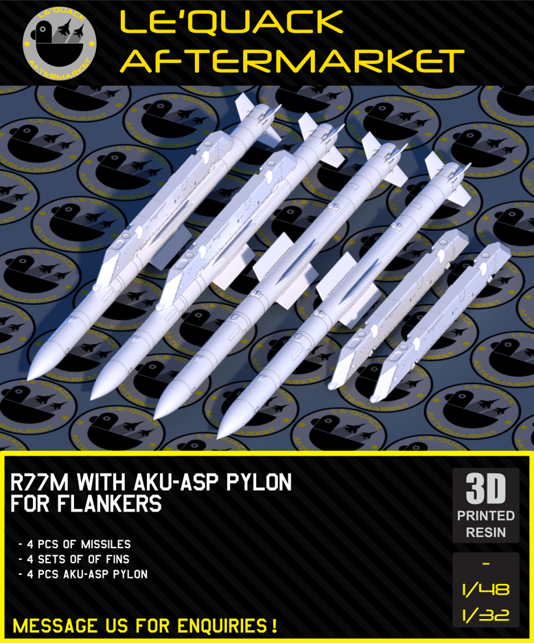 R-77M + AKU-ASP PYLON FOR FLANKER SERIES Scale Model