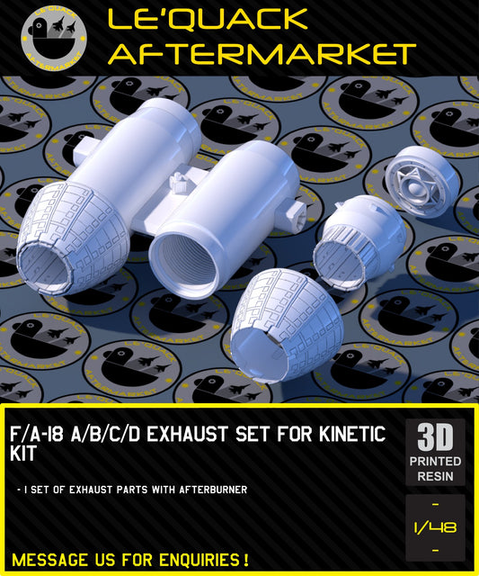 F-18 A/B/C/D EXHAUST SET (CLOSED) For Kinetic Kit Scale Model