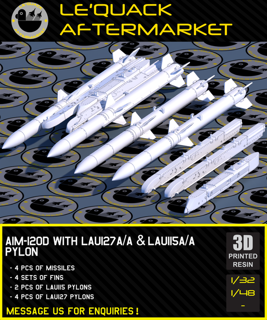 AIM-120D WITH LAU127A/A & LAU115A/A PYLON FOR F/A-18C/D
