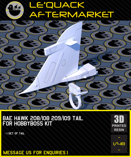 BAE HAWK DETAILED VERTICAL TAIL FOR HAWK 109/209 & 108/208 For HobbyBoss Kit Scale Model